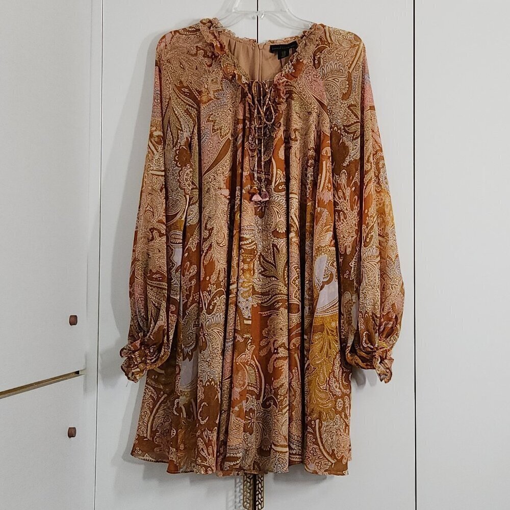 House of Harlow 1960 Dress Size M Tasseled Paisley Floral Mini